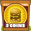 3 coins collected