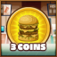 3 coins collected