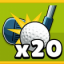 Hit the ball with maximum force 20 times