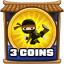 3 coins collected