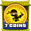 7 coins collected