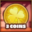 3 coins collected