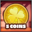 5 coins collected