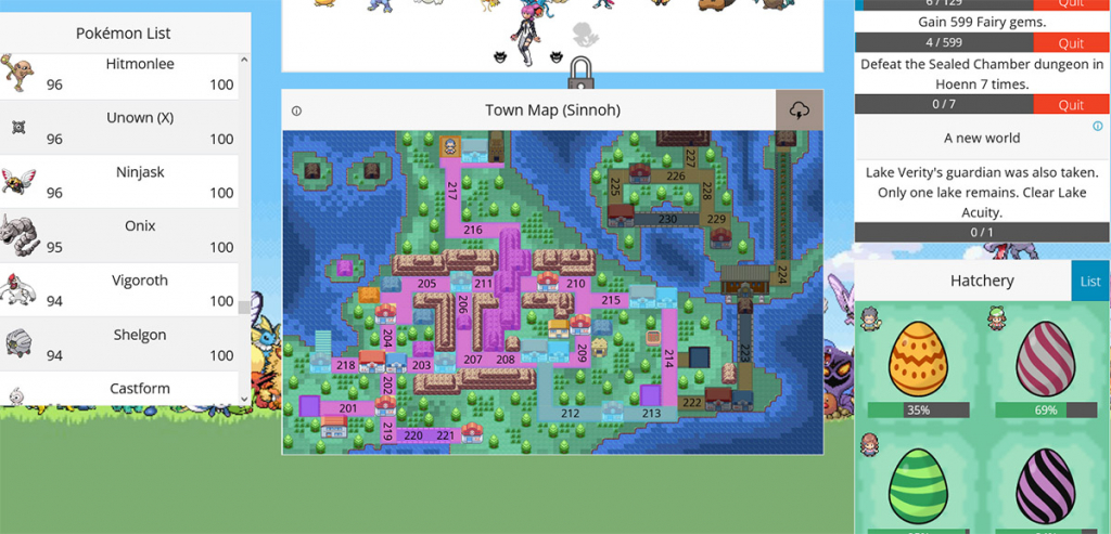 Sinnoh dans PokeClicker