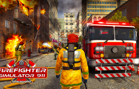 Firefighter Simulator 911 : Car Fire Truck Driver