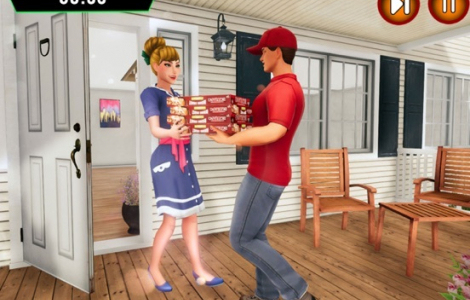 Good Pizza Food Delivery Boy